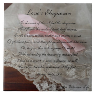 Carreau Poème victorien - la "éloquence de l'amour" (190