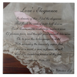 Carreau Poème victorien - la "éloquence de l'amour" (1900)