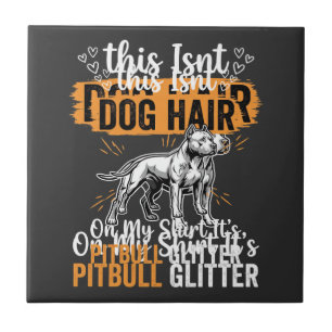 Carreau Poils de chien Pitbull Pailleté Drôle de chien