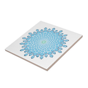 Carreau Point bleu Mandala