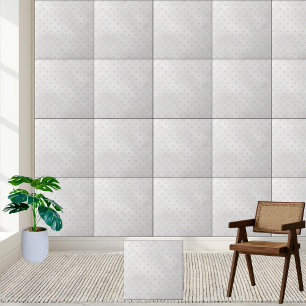 Carreau Pointe minimaliste blanche et beige Polka