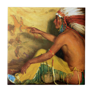 Carreau Pointeur avec fierté à son dossier