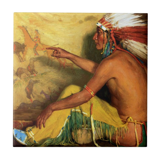 Carreau Pointeur avec fierté à son dossier (Devant)