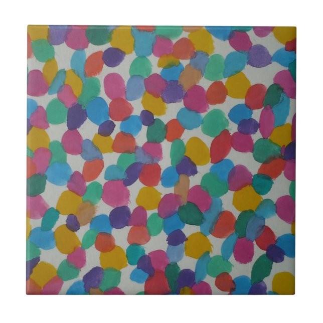 Carreau Points colorés d'aquarelle (Devant)