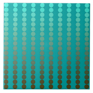 Carreau Points en satin - turquoise et gris étain
