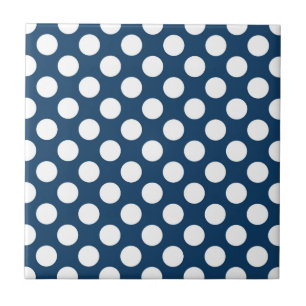 Carreau Pois Bleus de la Marine, Motif à points Polka, poi