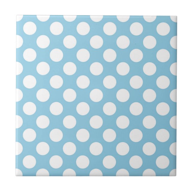 Carreau Pois Bleus, Motif Pointe Polka, Points, Pointe (Devant)