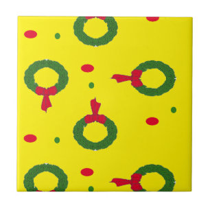 Carreau Pois de couronne de Noël