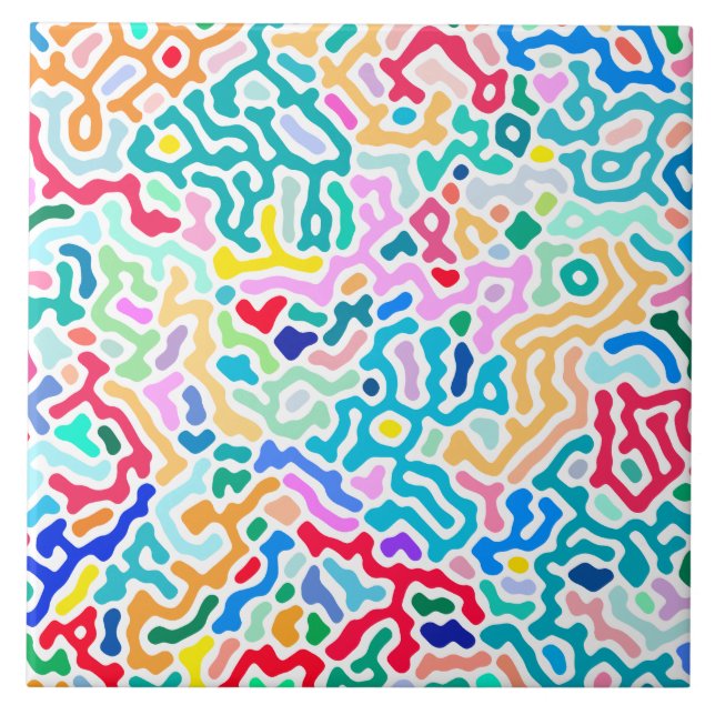 Carreau pois élégants - Bleu et blanc de l'océan (Devant)