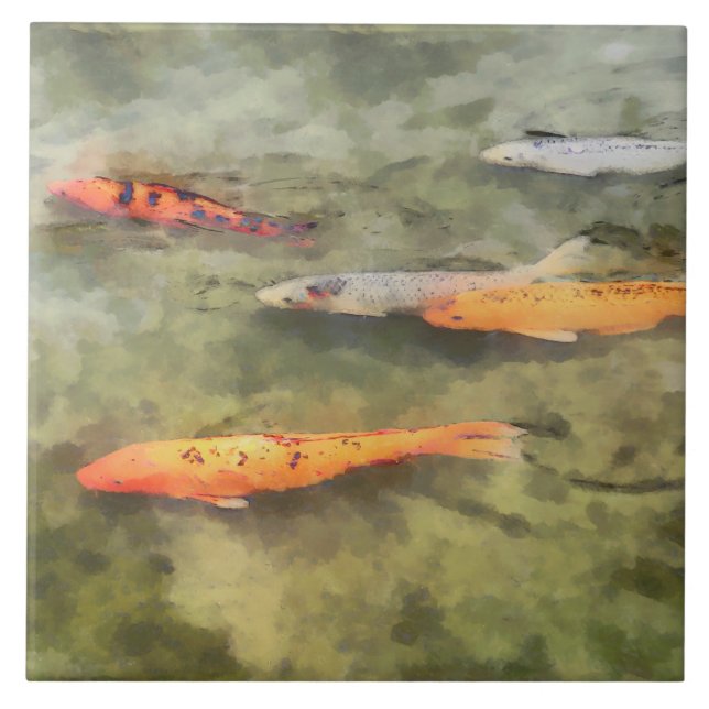 Carreau Poisson - Banc de Koi': (Devant)
