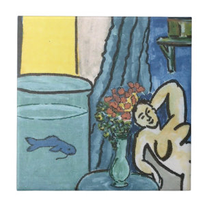 Carreau Poisson bleu dans le bol