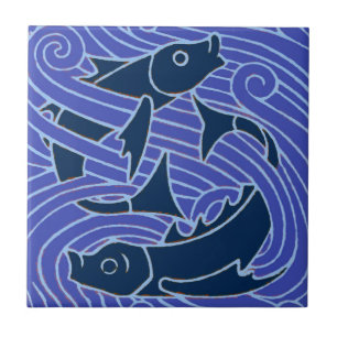 Carreau Poisson Gras Baignade Océan Bleu Pêche