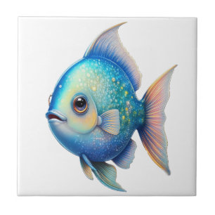 Carreau Poisson vert étincelant
