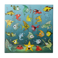 Poissons de bande dessinée sous-marins