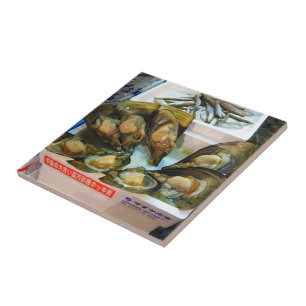Carreau Poissons de moules géantes Tsukiji, Tokyo, Japon