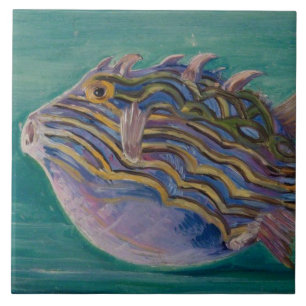 Carreau Poissons tropicaux exotiques (sous-marins) (Marian
