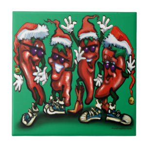Carreau Poivrons de Noël