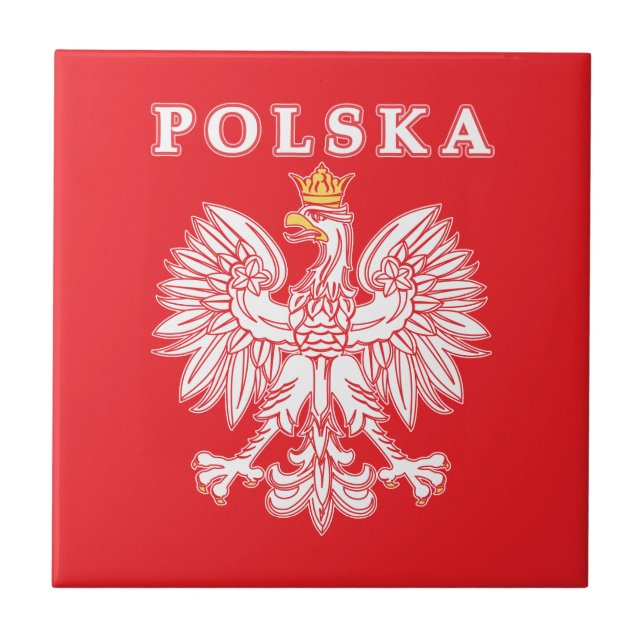 Carreau Polska Avec Aigle Rouge Polonais (Devant)