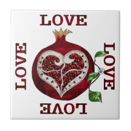 Carreau Pomegranate Heart LOVE Valentine