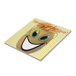 Carreau Pomme de terre en céramique, Fries françaises, Ban