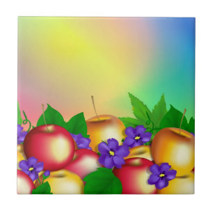 Carreau Pommes dans Vase