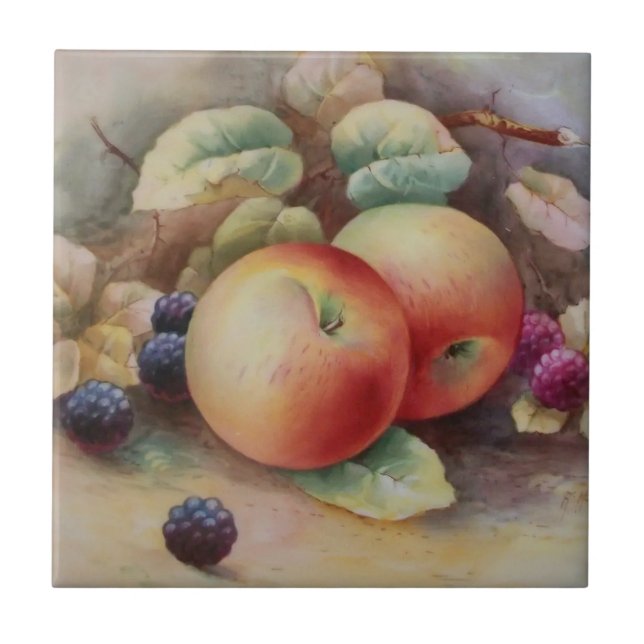 Carreau Pommes d'art fruitier et framboises (Devant)