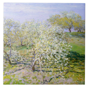 Carreau Pommiers en fleurs (par Claude Monet)