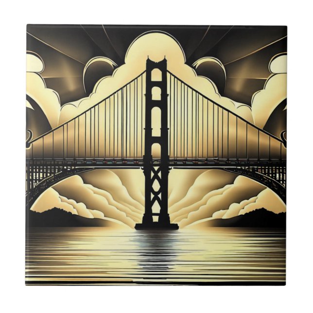 Carreau Pont Art déco Golden Gate (Devant)