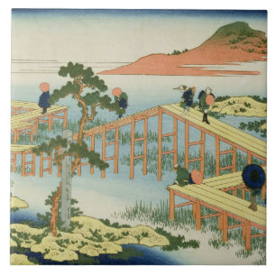 Carreau Pont de huit parts, province de Mucawa, Japon,