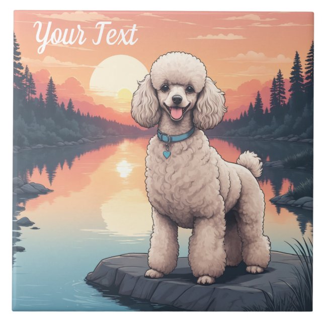 Carreau Poodle au bord du lac (Devant)