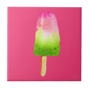 Carreau pop art pâsicle de framboise été