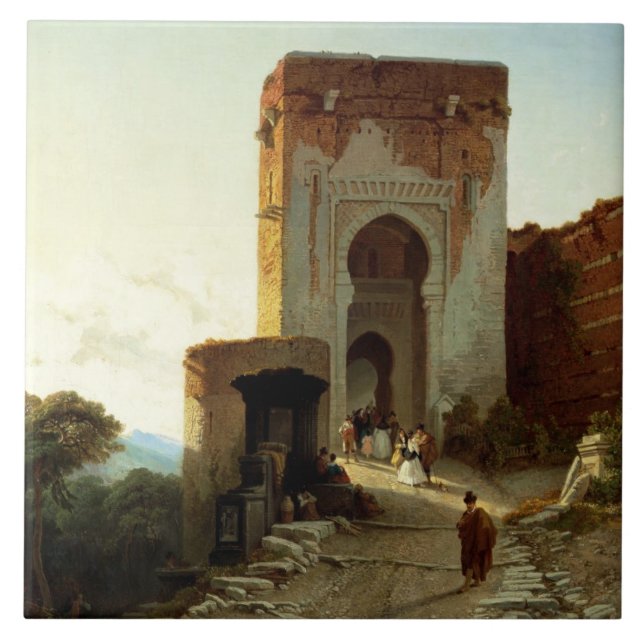 Carreau Porte de Justice, Alhambra, Grenade (huile sur la (Devant)