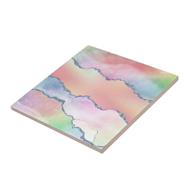 Carreau Porte de pêche | Pretty Soft Pastel Aquarelle Ombr (Côté)
