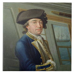 Carreau Portrait de capitaine William Locker (1731-1800)