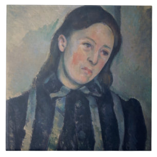 Carreau Portrait de Madame Cezanne avec les cheveux