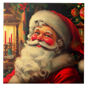 Carreau Portrait de Noël du Père Noël