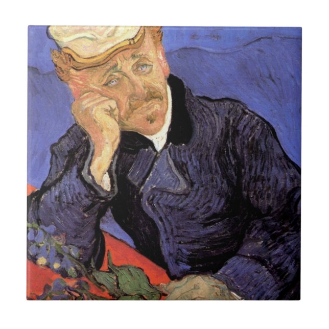 Carreau Portrait du Docteur Gachet par Vincent van Gogh (Devant)