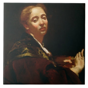 Carreau Portrait du lama de Giulia (fl.1728)