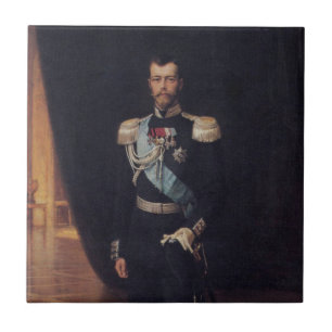 Carreau Portrait du tsar Nicholas II (par Albert Edelfeel)