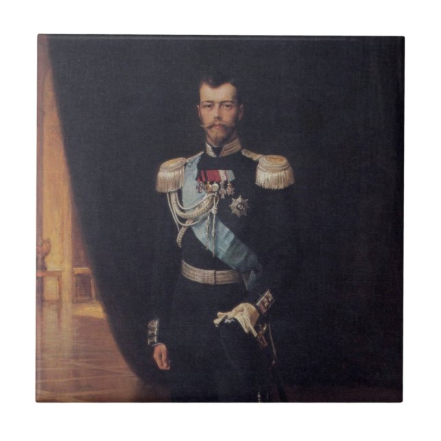 Carreau Portrait du tsar Nicholas II (par Albert Edelfeel) (Devant)