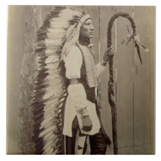 Carreau Portrait d'un Natif américain de 'Buffalo Bill (Devant)