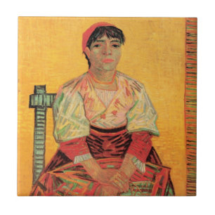Carreau Portrait d'une femme italienne par Vincent van Gog