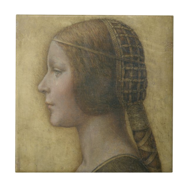 Carreau Portrait d'une jeune fiancée par Leonardo da Vinci (Devant)