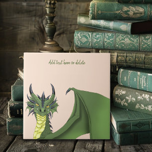 Carreau Portrait Portrait de Dragon Vert