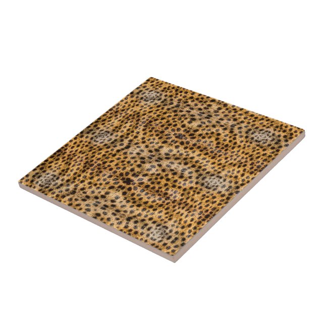 Carreau Poster de animal Motif exotique branché de fourrur (Côté)