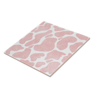Carreau Poster de animal rose Gold White Gros Spots de vac
