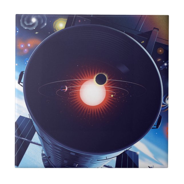 Carreau Poster du télescope spatial Hubble. (Devant)