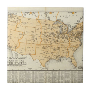 Carreau Postes émetteurs par radio des Etats-Unis