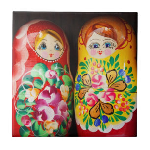 Carreau Poupées colorées Matryoshka