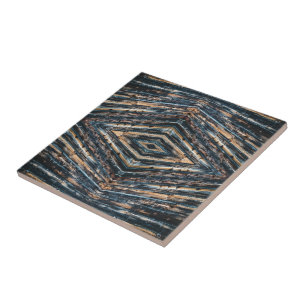 Carreau Poutres en bois bleues et brunes Photo Perspective